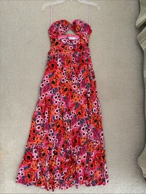 Petal & Pup Pink and Red Floral Maxi Dress